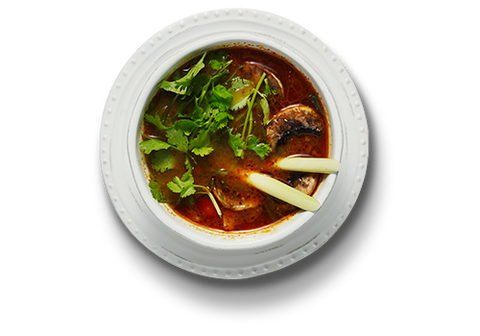 14. Tom yam: spicy suppe baseret på citrongræs galanga & rejer.