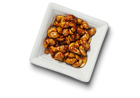 0B: Snack soyaristede cashewnødder.